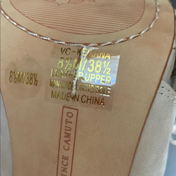 Elegant Vince Camuto Leather Beige Lace-Up Thigh-High Heels With Zipper. N.I.B - Picture 12 of 15